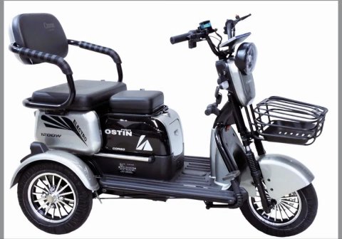 ДОСТАВКА -50%! Електричний трицикл Corso «Ostin Pro», двигун 1200W