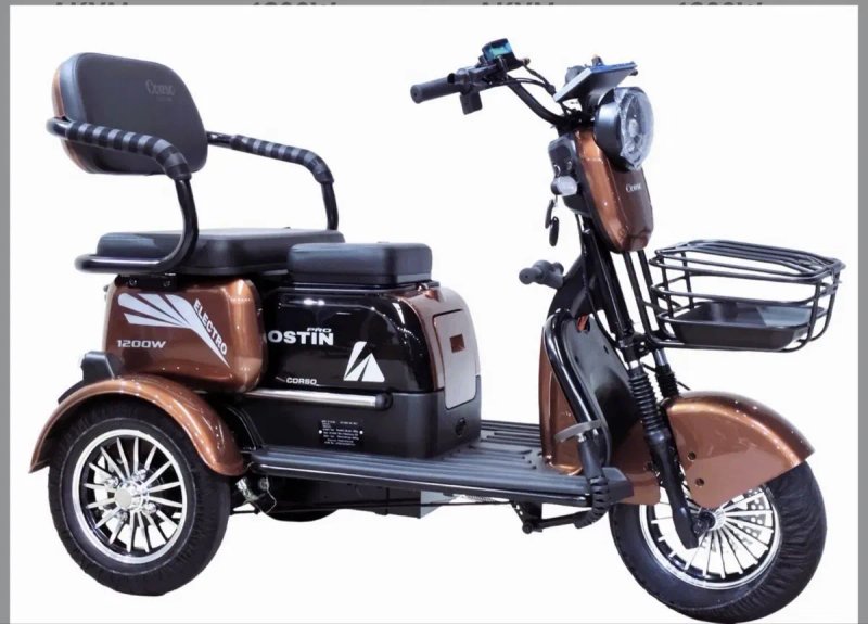ДОСТАВКА -50%! Електричний трицикл Corso «Ostin Pro», двигун 1200W — фото 3