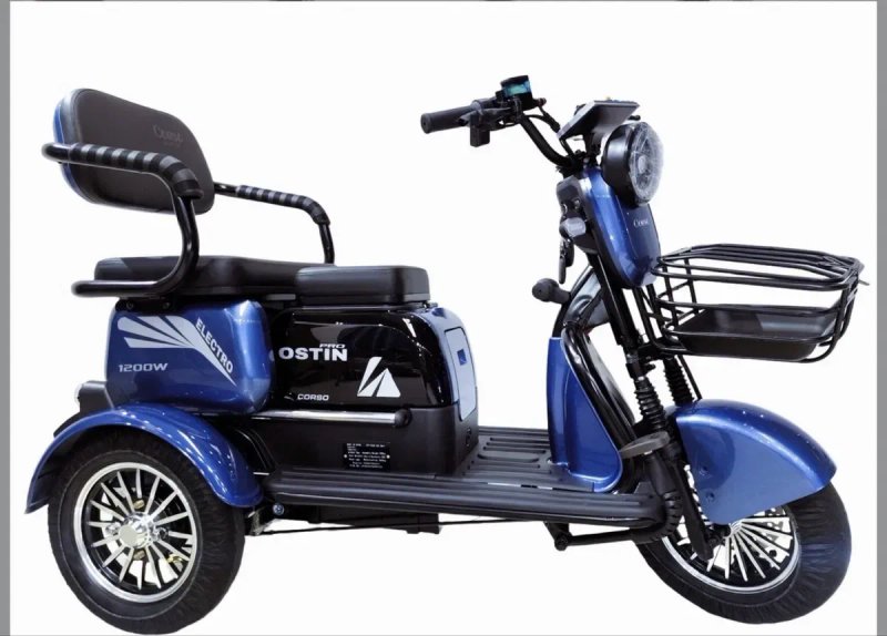 ДОСТАВКА -50%! Електричний трицикл Corso «Ostin Pro», двигун 1200W — фото 4