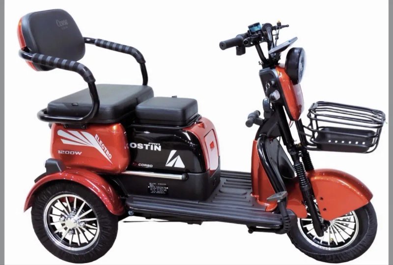 ДОСТАВКА -50%! Електричний трицикл Corso «Ostin Pro», двигун 1200W — фото 5