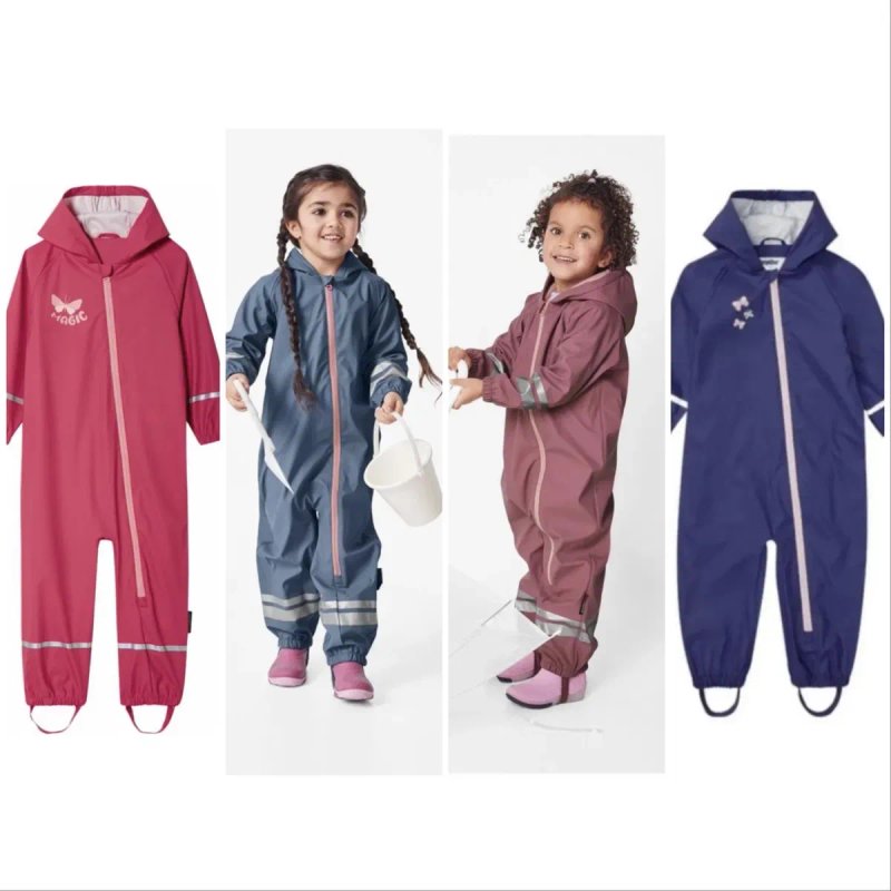 дождевик 80 86/92 98/104 110/116 122/128 грязепруф дощовик Lupilu/Kuniboo куртка комбинезон цельный комбінезон напівкомбінезон непромокайка ветровка — фото 3