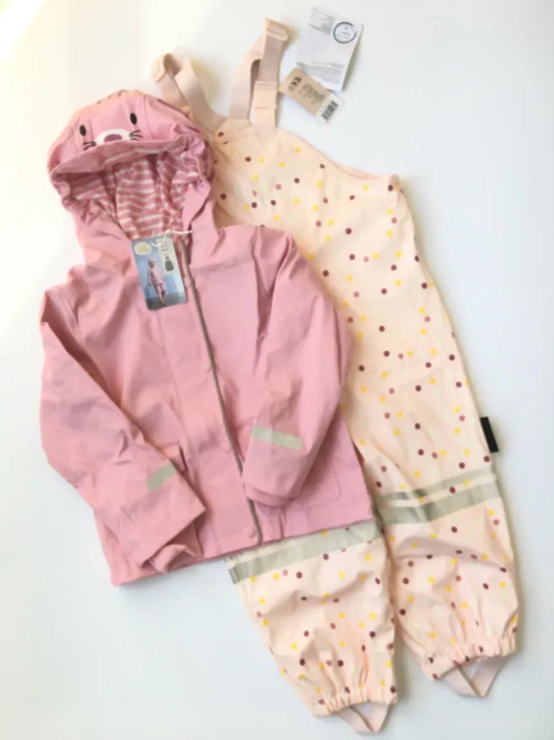 дождевик 80 86/92 98/104 110/116 122/128 грязепруф дощовик Lupilu/Kuniboo куртка комбинезон цельный комбінезон напівкомбінезон непромокайка ветровка — фото 4