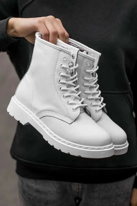 Dr.Martens all White хутро / 39 та 40 розмір / Зимові Черевички / Підкладка: коричневе хутро