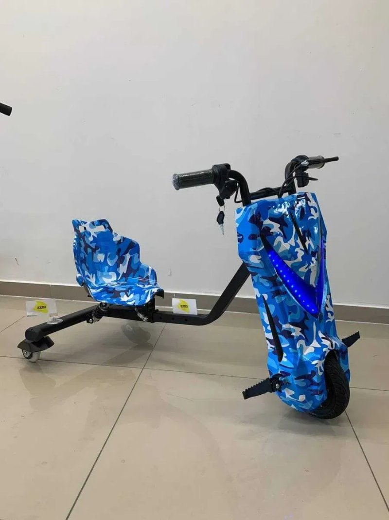 Дрифт-карт элеткроскутер Windtech Drift Cart голубой мелитари — фото 5