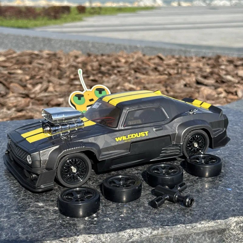 Дрифт машинка Dodge Charger на радіокеруванні 50 км/г жовта для дрифту — фото 3