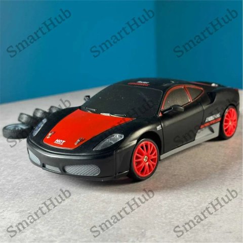 Дрифт машинка Ferrari F435 на радіокеруванні Чорна. Машинка на пульті