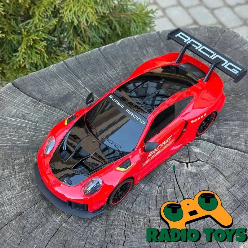Дрифт машинка с паром на радиоуправлении Porsche 911 GT6 RS Красная — фото 4
