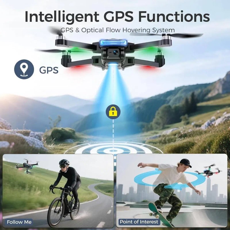 Дрон квадрокоптер UFLYTOO LA G10 GPS з камерою 4K, пульт з екраном — фото 2