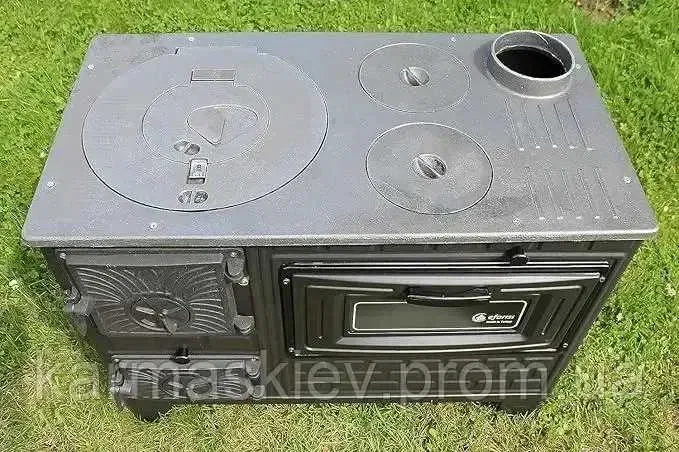 Дров'яна піч-кухня, камін з плитою та духовкою, чавунна Eforisi EFS-11L (Туречина) — фото 5