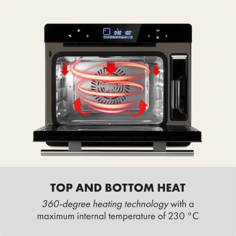 Духовка парова мульти піч пароварка Klarstein MasterFresh Steam Oven — фото 8
