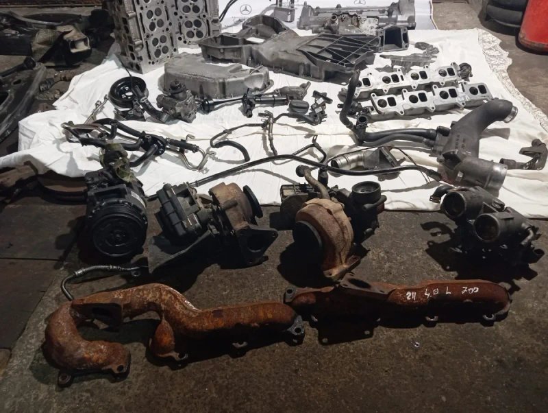 Двигун, мотор ом 642, 628, 629 і ГБЦ до мерседес w211 w220 — фото 7