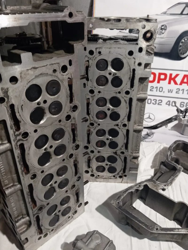 Двигун, мотор ом 642, 628, 629 і ГБЦ до мерседес w211 w220 — фото 8