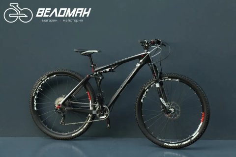 Двопідвісний карбоновий велосипед Cube AMS 100c:62 RACE 29.Carbon, Rock Shox, shimano xt