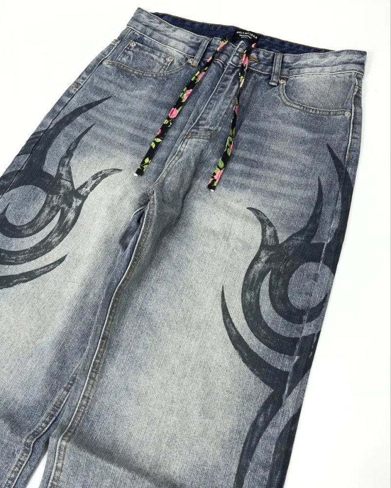 Джинси Balenciaga jeans balenciaga baggy широкі джинси balenciaga white baggy fit jeans opium archive project M L — фото 3