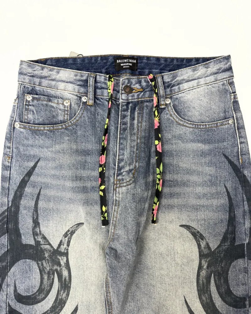 Джинси Balenciaga jeans balenciaga baggy широкі джинси balenciaga white baggy fit jeans opium archive project M L — фото 4
