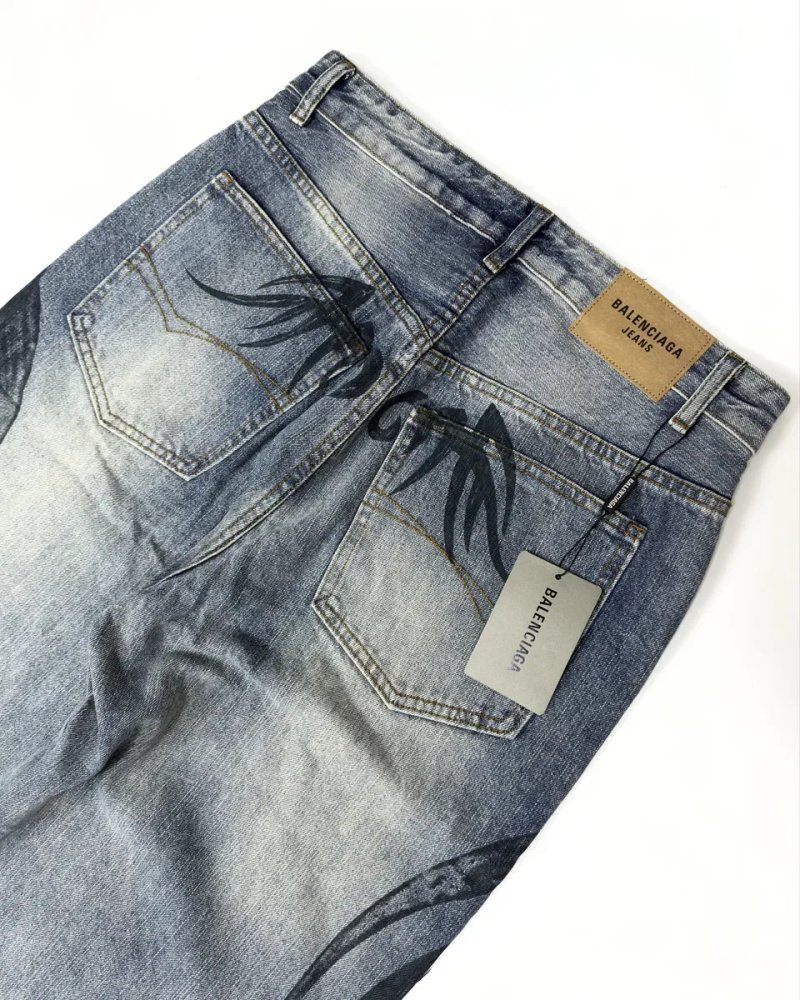 Джинси Balenciaga jeans balenciaga baggy широкі джинси balenciaga white baggy fit jeans opium archive project M L — фото 7