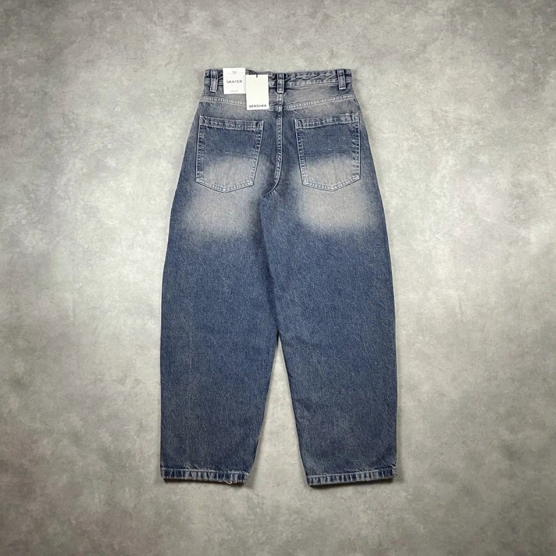 Джинси BERSHKA Skater Fit Жіночі Широкі Мішкуваті Скейтерські Сині На Осінь Нові — фото 2