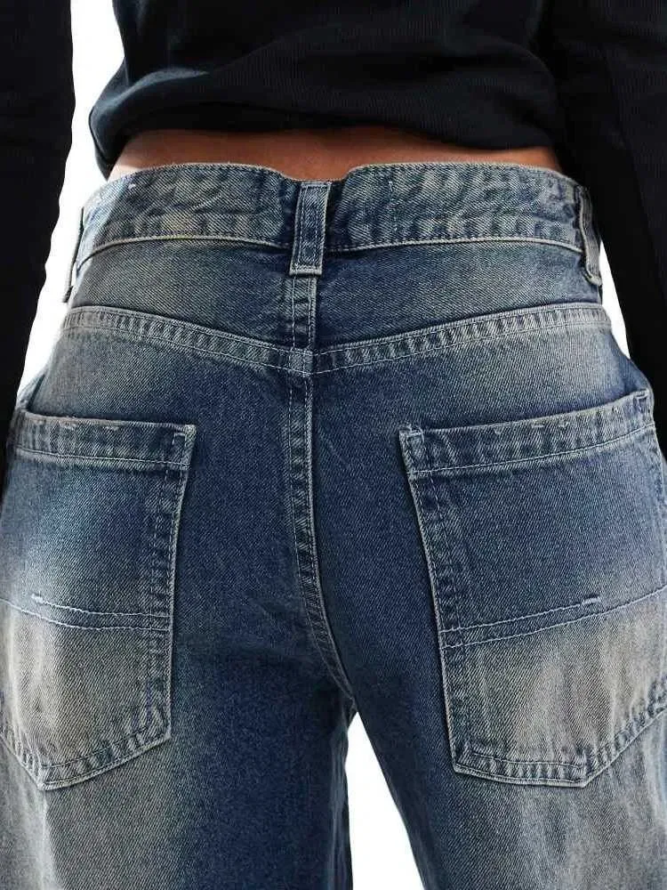 Джинси BERSHKA Skater Fit Жіночі Широкі Мішкуваті Скейтерські Сині На Осінь Нові — фото 7