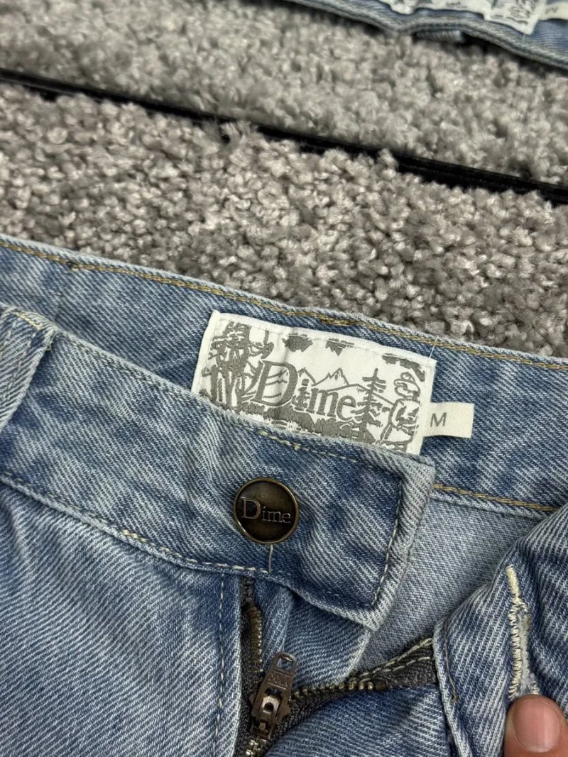 Джинси Dime baggy jeans чоловічі широкі спортивні штани Дайм чорні світлі джинси | Джинсы Дайм мужские черные широкие спортивные штаны Dime Baggy — фото 5