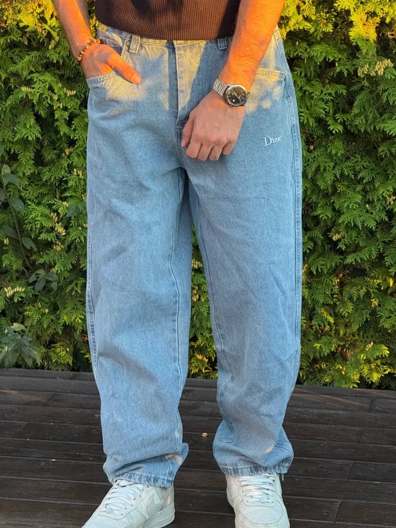 Джинси Dime baggy jeans чоловічі широкі спортивні штани Дайм чорні світлі джинси | Джинсы Дайм мужские черные широкие спортивные штаны Dime Baggy — фото 6