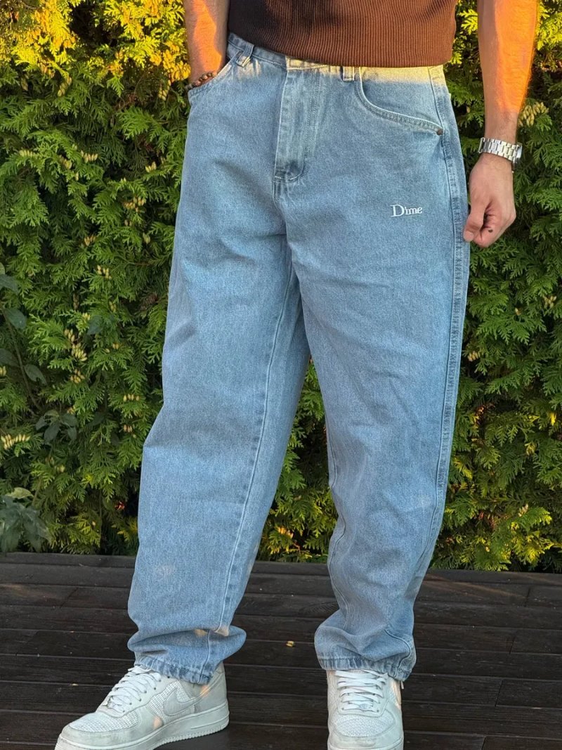 Джинси Dime baggy jeans чоловічі широкі спортивні штани Дайм чорні світлі джинси | Джинсы Дайм мужские черные широкие спортивные штаны Dime Baggy — фото 7