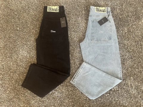 Джинси Dime Baggy Jeans / Широкі джинси Дайм (Чорні / Сині)