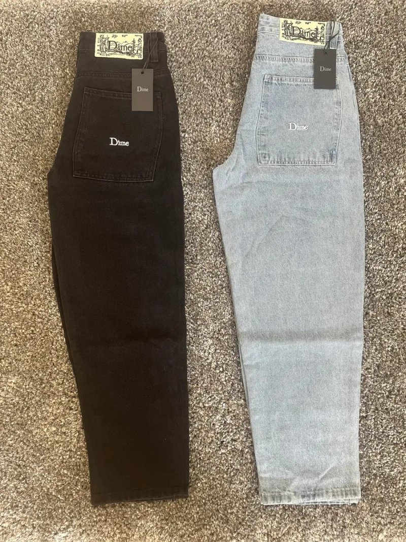 Джинси Dime Baggy Jeans / Широкі джинси Дайм (Чорні / Сині) — фото 2
