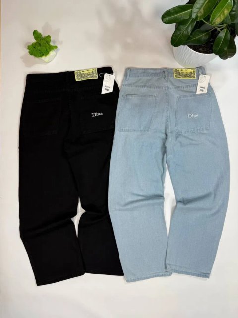 Джинси Dime чоловічі | Dime Jeans | Чорні / Блакитні |S–XL | Джинси Дайм прямі універсальні чоловічі/жіночі