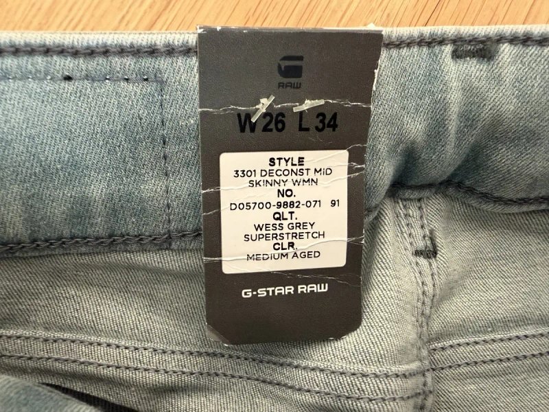 Джинси G-Star RAW розмір W26 L34 — фото 5