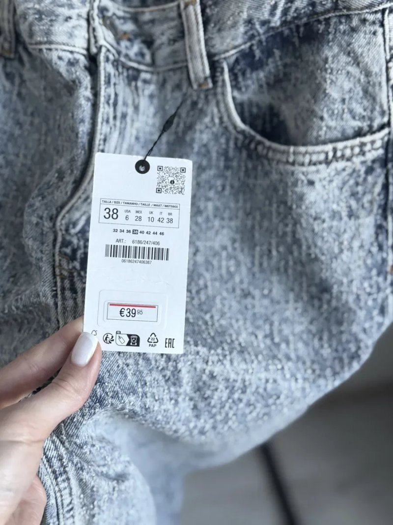 Джинси Zara світло-блакитні loose mid-waist fit  розмір 38 M — фото 3