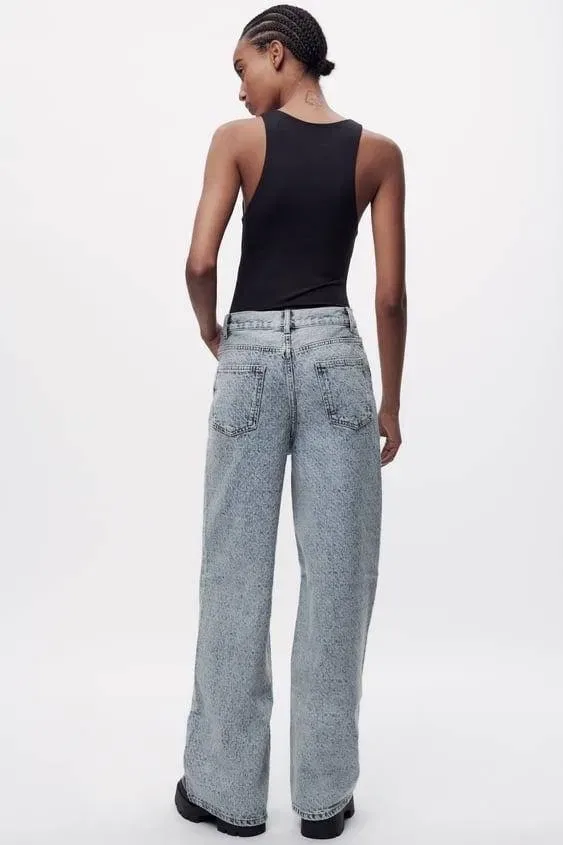 Джинси Zara світло-блакитні loose mid-waist fit  розмір 38 M — фото 6