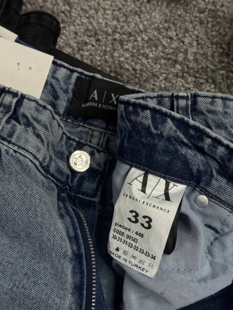 Джинсы Armani мужские черные штаны Armani Excnage синие Емпорио Армани джинсы светлые | Джинси чоловічі Armani Exchange чорні джинси Армані Ексчендж — фото 2