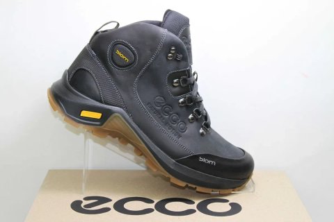ECCO — зимові чорні черевики - кросівки, ботинки - кроссовки на хутрі (код: 9-3-5мех)