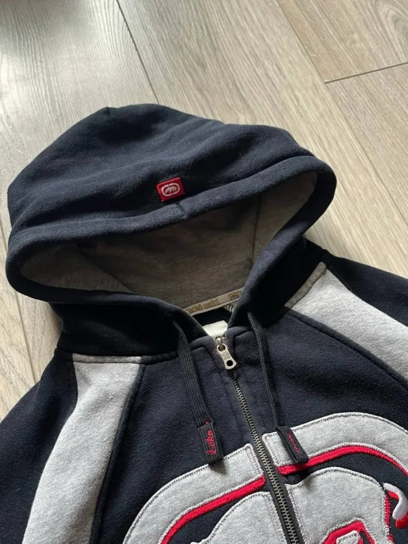 Ecko Unltd big logo rino zip hoodie vintage rare skate hiphop style — фото 5