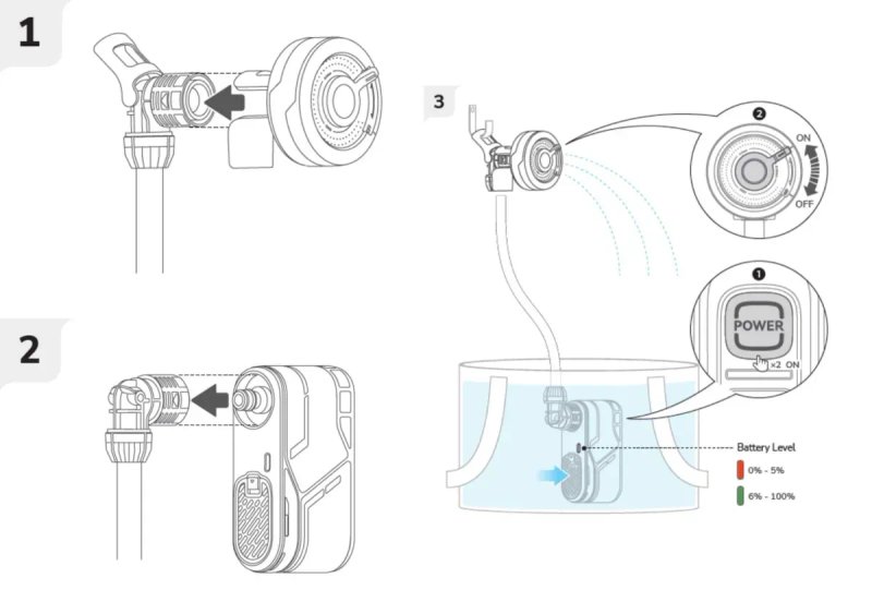 EcoFlow Портативний душ EcoFlow Shower Kit Кемпінговий душ портативный душ кемпинговый душ акумуляторный — фото 2