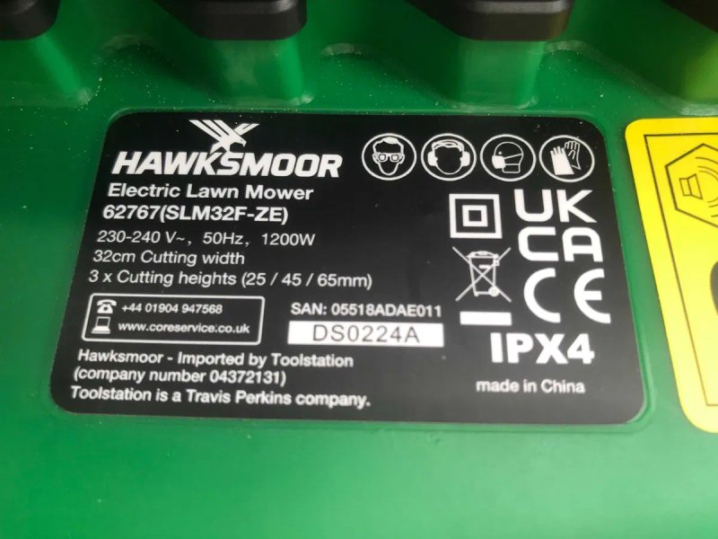 Електрична газонокосарка Hawksmoor SLM32F-ZE 1200,Вт 32 см.з Англії — фото 8
