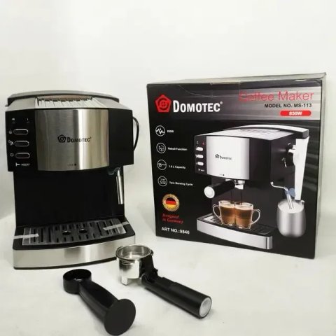 Електрична кавоварка Domotec MS-113, еспресо-машина 850 Вт, 15 бар, 1,6 л кофе машина