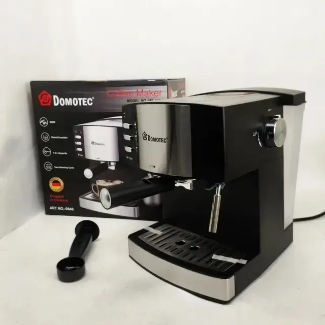 Електрична кавоварка Domotec MS-113, еспресо-машина 850 Вт, 15 бар, 1,6 л кофе машина — фото 3