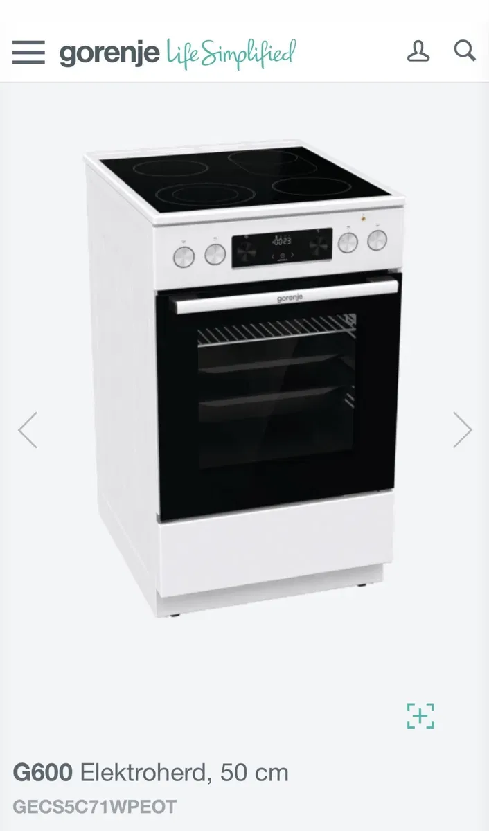 Електрична плита Gorenje G600, 50 см GECS5C71WPEOT — фото 3