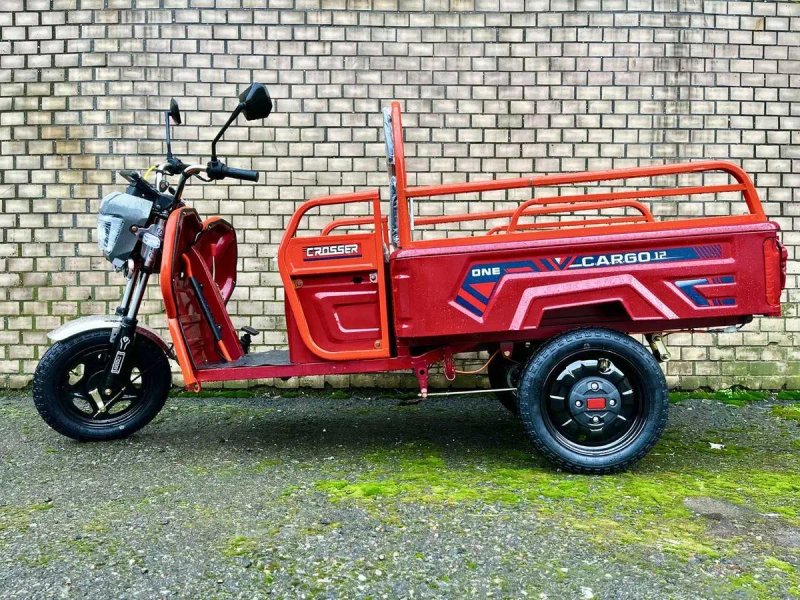 Електротрицикл із кузовом Crosser Cargo 12 1000W-60V-32Ah Crosser муравей червоний — фото 7