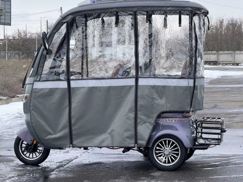 Електричний трицикл з дахом Crosser TR-7 МАХ 1000W-72V-24Ah графен 2026 Електротрайк — фото 5