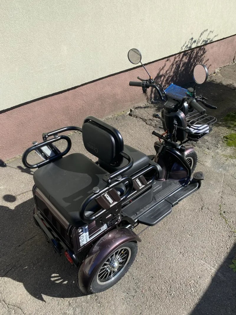Електричний трицикл з кузовом CORSO PROTEX 1200W72V-23Ah шини 10"-10" — фото 4