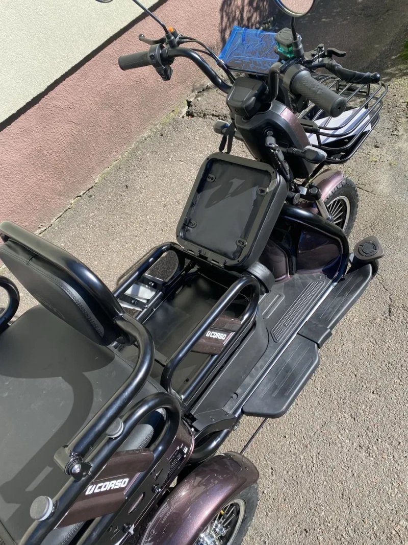Електричний трицикл з кузовом CORSO PROTEX 1200W72V-23Ah шини 10"-10" — фото 6