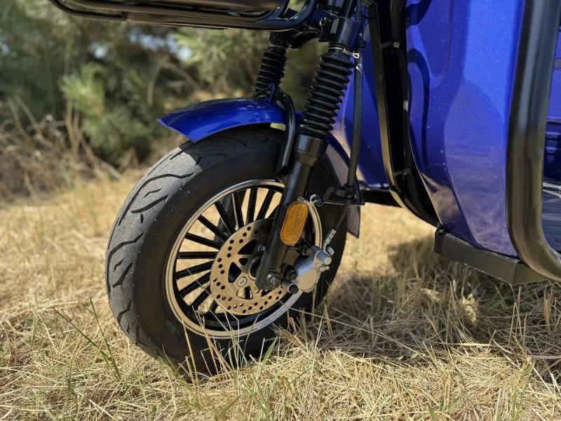 Електро трицикл Crosser TR-5 L LiFepo4 літій залізофосфат 77V/30AH/1500W 2026 Електротрайк 3 колісний скутер  Синій — фото 3