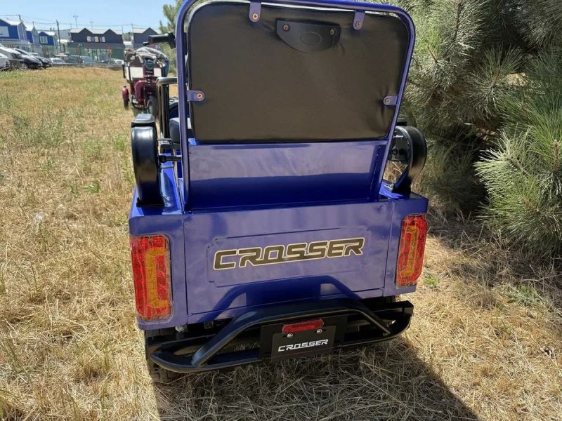 Електро трицикл Crosser TR-5 L LiFepo4 літій залізофосфат 77V/30AH/1500W 2026 Електротрайк 3 колісний скутер  Синій — фото 5