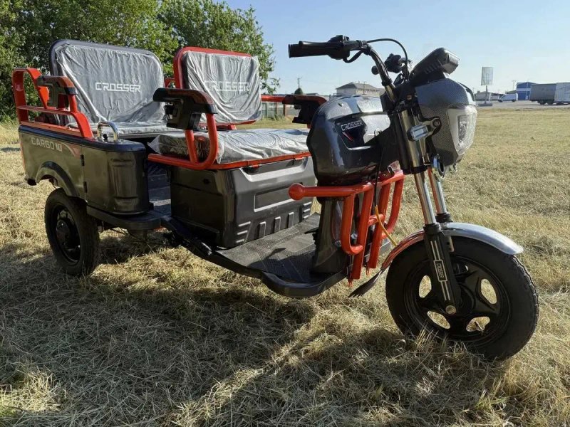Електро трицикл вантажний Crosser CARGO 10 60V/32Ah/1500W - Сірий — фото 3