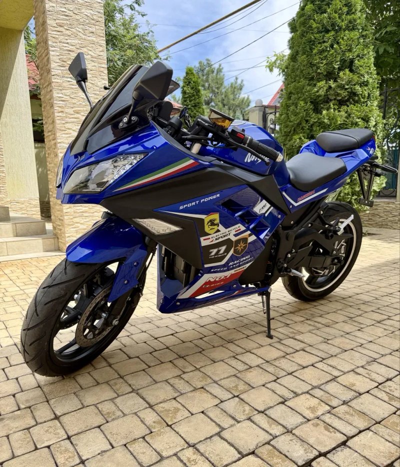 Електробайк Ninja 2990Вт, синій, гарантія, є розстрочка,електромотоцикл — фото 3