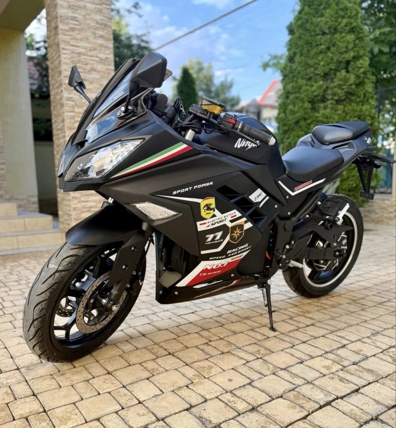 Електробайк Ninja 2990Вт, є розстрочка, гарантія, електромотоцикл, чорний — фото 3