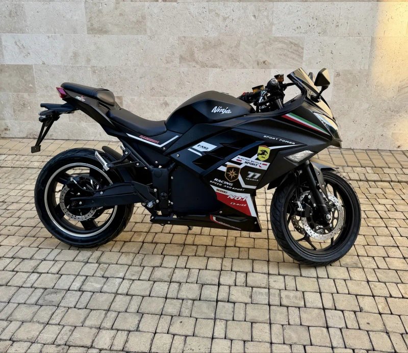 Електробайк Ninja 2990Вт, є розстрочка, гарантія, електромотоцикл, чорний — фото 4