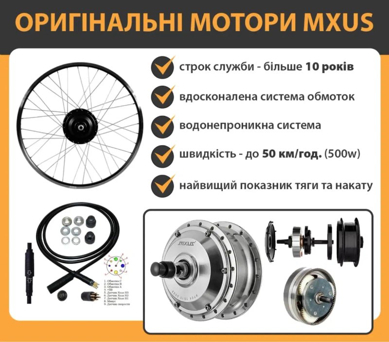 Електронабір для велосипеда, Электронабор для велосипеда 28’ 500w 48v 9ah, електронабір для вело — фото 3